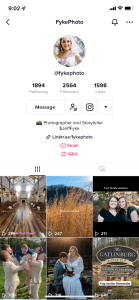 Fyke Photography TikTok profile